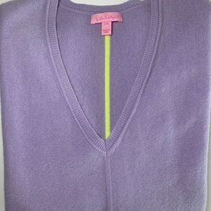 Lilly Pulitzer purple lilac cashmere sweater